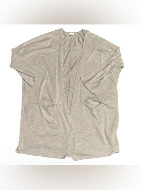 Donni by Anthropologie Gray Open Front Cardigan Lounge Relaxed Oversized Cozy OS